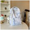 New National Style Versatile Tie-dye Backpack Student Large-capacity Simple Schoolbag Korean Version Niche Personalized Casual Backpack