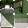 Instant Tent Green 8 Person 185T Polyester with PU Coating