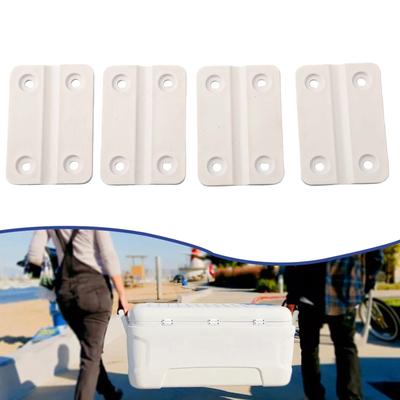 4pcs Replacement Hinges For Igloo Cooler Box White Plastic Hinges With Screws For Colemans Coolers Hinges Kit With Screws