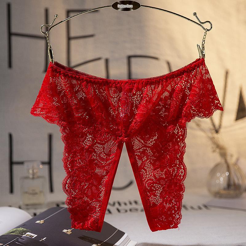 Lace Crotchless Thong Panties - Sexy Lingerie for Women