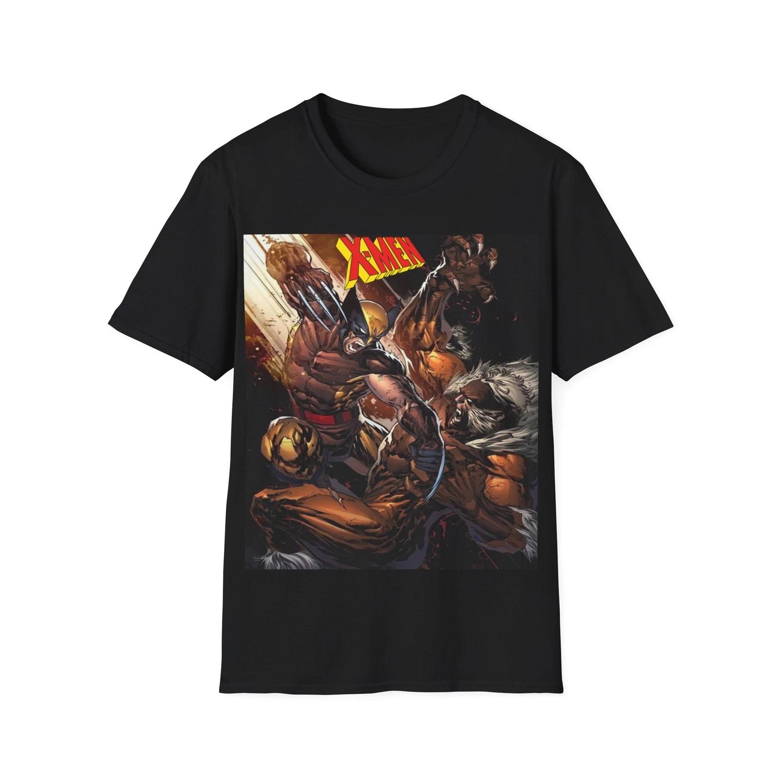 Wolverine vs Sabretooth Shirt | Mutant rivalry Graphic Tee M
