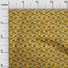Cotton Flex Gamboge Yellow Fabric Texture & Triangle Geometric Craft Projects Decor Fabric Printed By The Yard 40 Inch