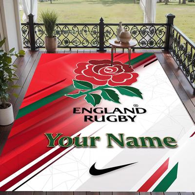 Custom Text Printed Rug England Rugby Non Slip Floor Carpet For Home Room Decor