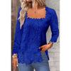 Long Sleeve Tops Solid Color Women Base Shirt Square Collar Autumn Winter T Shirt