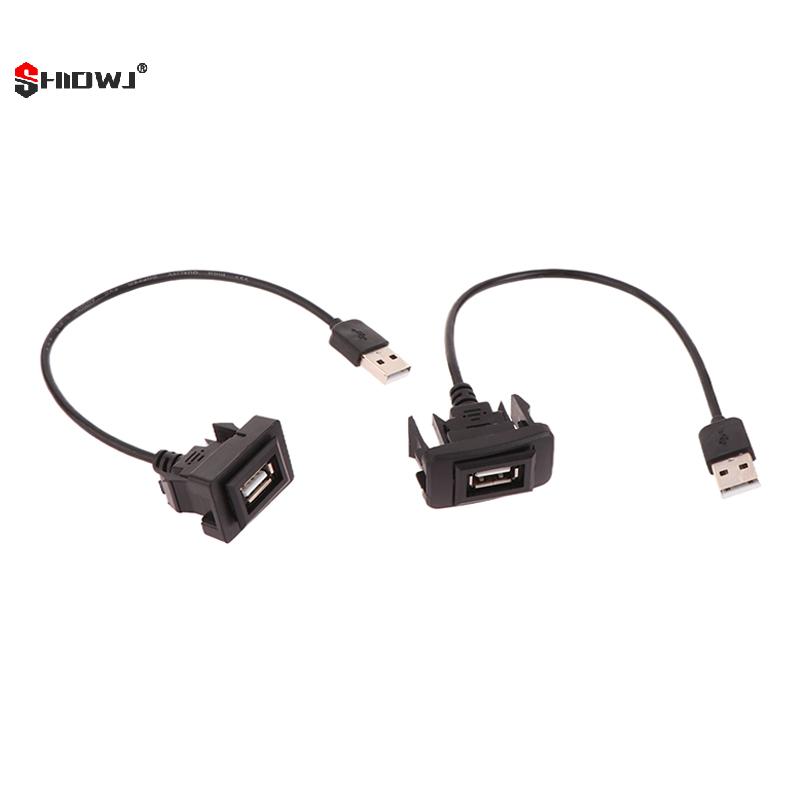 USB Extension Cable Flush Mount Panel Socket for Levin Toyota Vigo RAV4 Vios