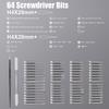 68 in 1 Mini Precision Electric Screwdriver Set 64 Magnetic Screwdriver Drill Bits 5 Torque Settings Power Repair Tool Kit