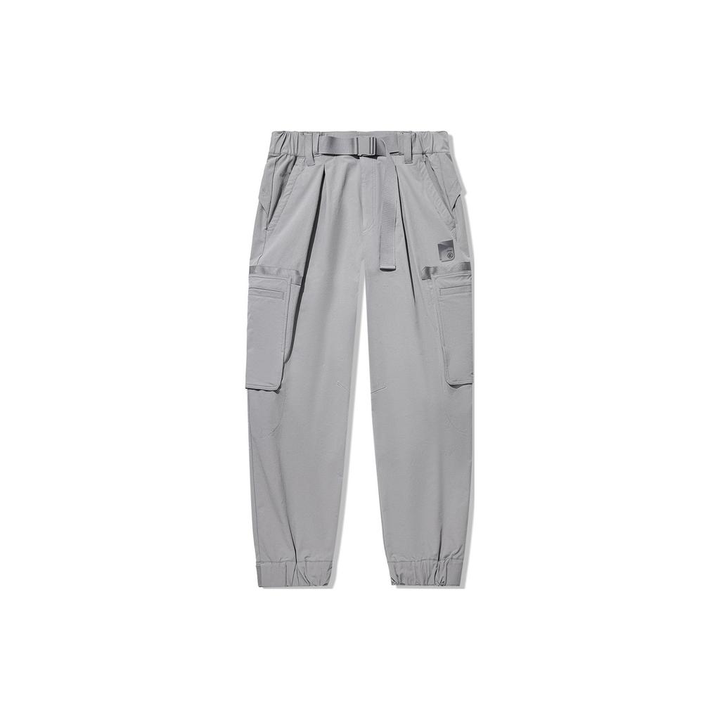Li Ning X Jackie Chan Collaboration Kung Fu Series Solid Color Loose Fit Joggers Men Bottoms Gray AYKU143-3