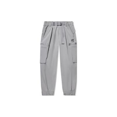 Li Ning X Jackie Chan Kollaboration Kung Fu Serie Einfarbig Locker Geschnittene Jogginghose Herren Unterteile Grau AYKU143-3