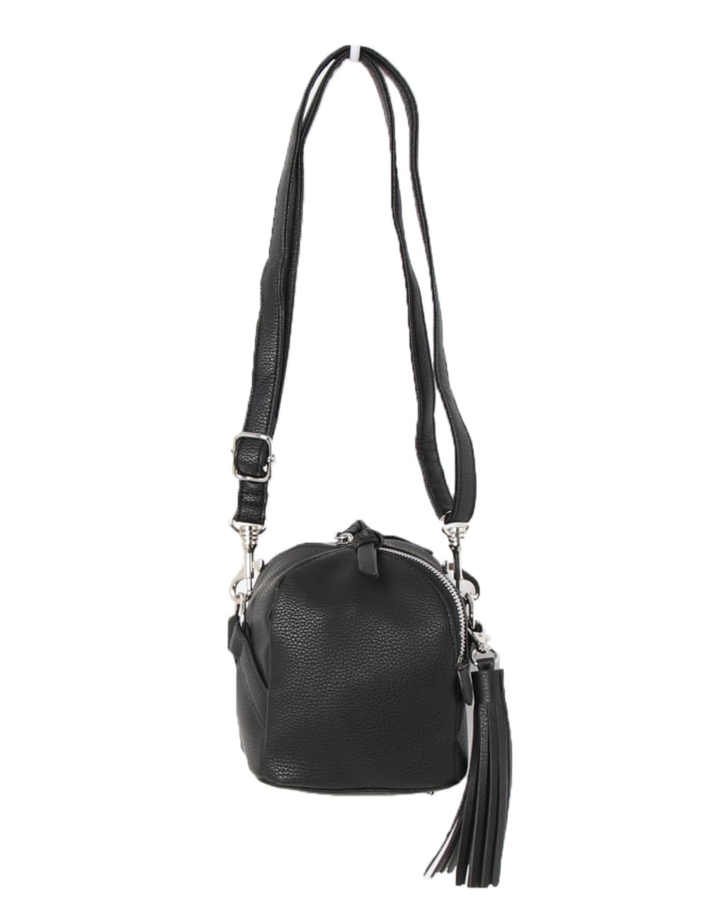 Antiqua Women s Mini Shoulder Bag with Tassel, PB-00038 05, Black