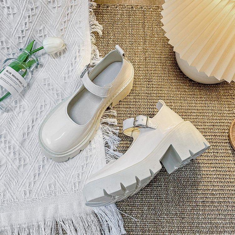 Chaussures Mary Jane en cuir fin pour les quatre saisons 35-42