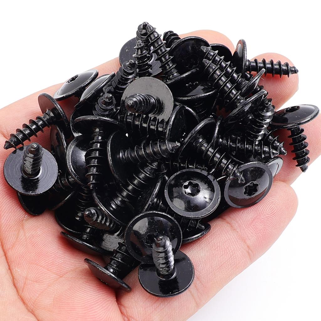 Car Body Screws Mudguard N90974701 for VW Golf Metal Self Tapping Screw Rivet Black Fastener Bolt Cross Self Tapping Phillips