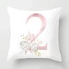 45x45cm Pink Rose 26 Letters Pillowcase Wedding Party Decoration Sofa Car Creative Ornament Couple Home  Cushion Cover