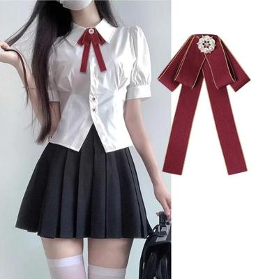Japanese Style Bow Tie for Women Student Preppy Style Shirt Accessories JK