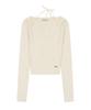 ORDINARY HOLIDAY Halter Slit Knit Pullover [Ivory]