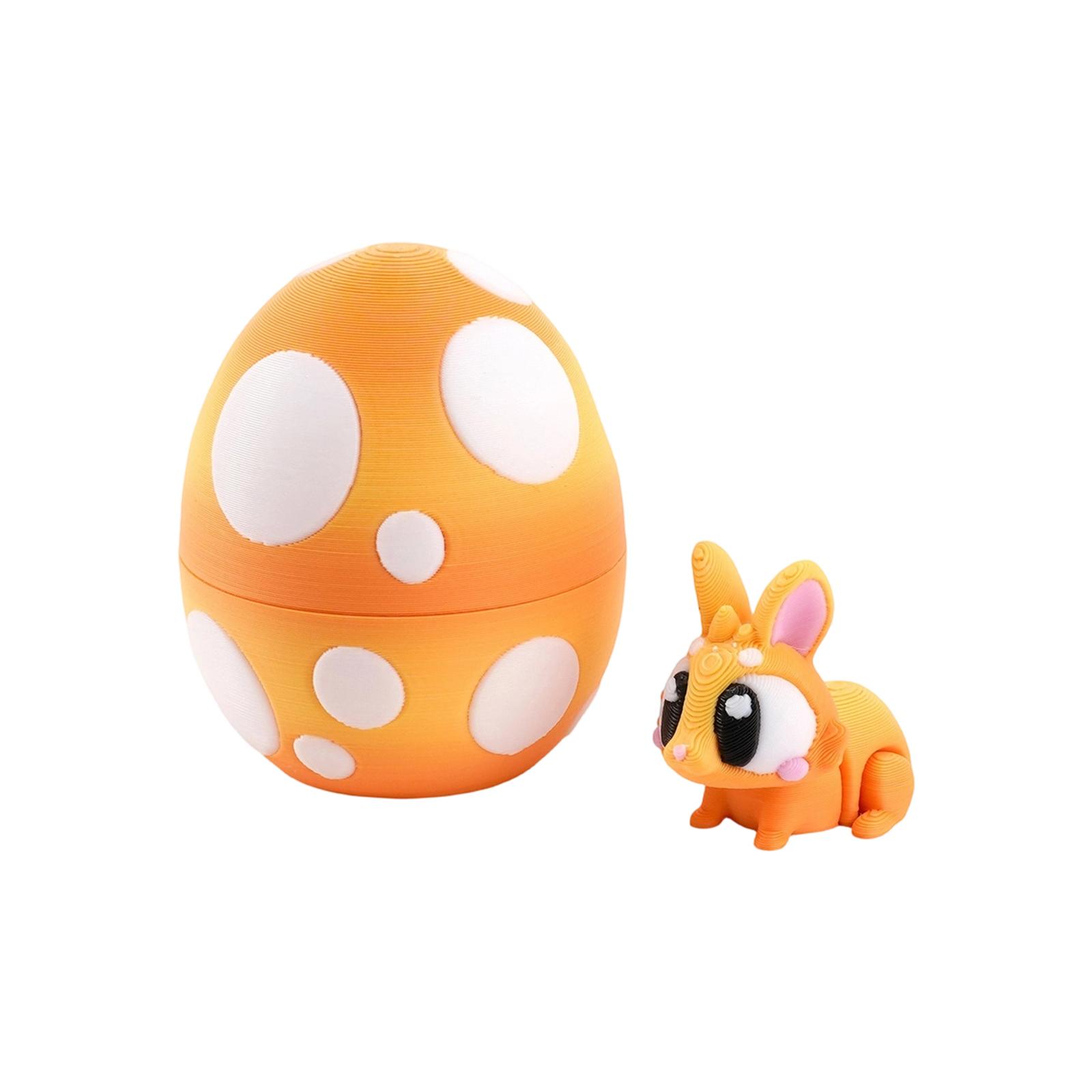 

3D-печатная фигурка кролика с яйцом, Весенние пасхальные украшения, Настольное украшение для дома, Вечеринки, Праздничный подарок One Size