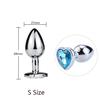 Anal Plug Sex Toys Stainless Smooth Steel Butt Plug Tail Crystal Jewelry Trainer For Women/Man
