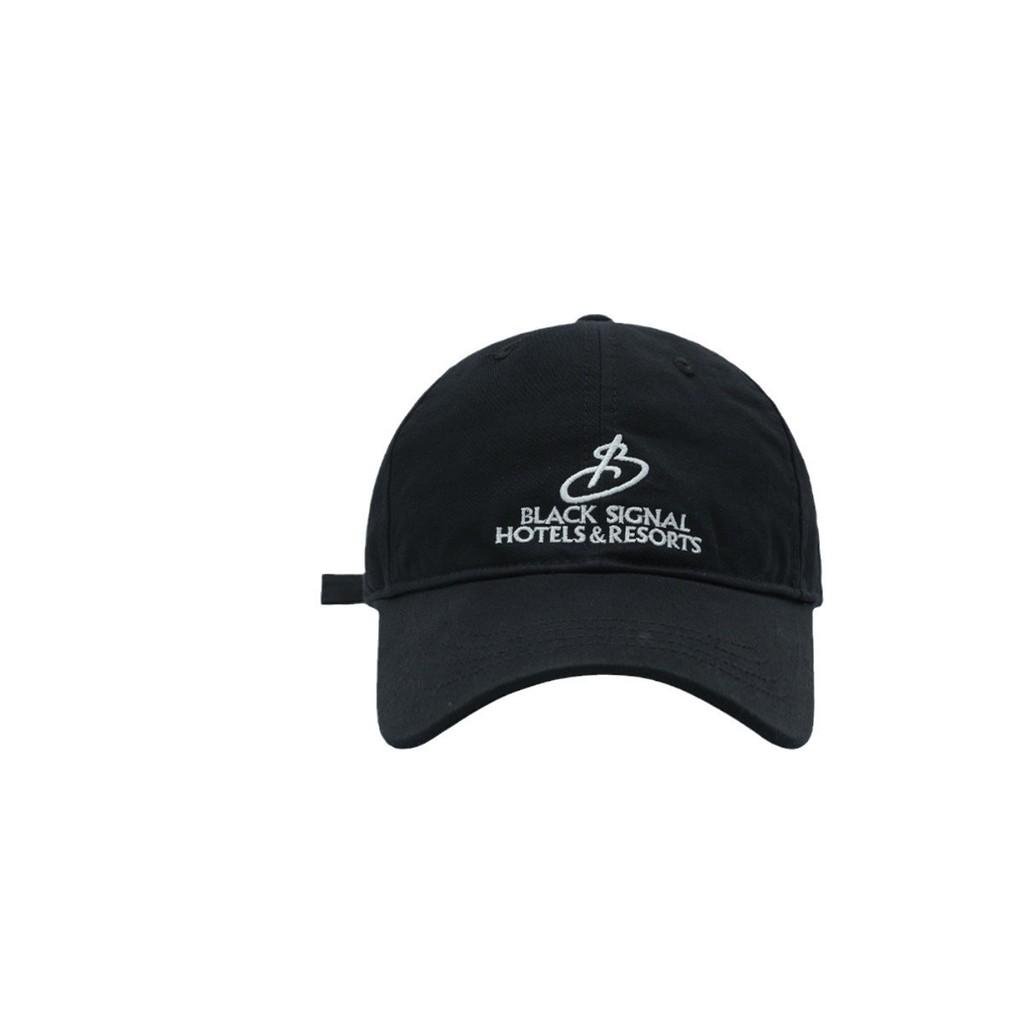 Black Signal Letter Embroidered Baseball Cap Sun Protection Breathable Hat Gift