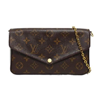 [Usado] Bolsa Felicie Pochette Monograma Clássico Lona Revestida e Couro Bolsa de Corrente Três em Um - Bom #1DJMUIQ