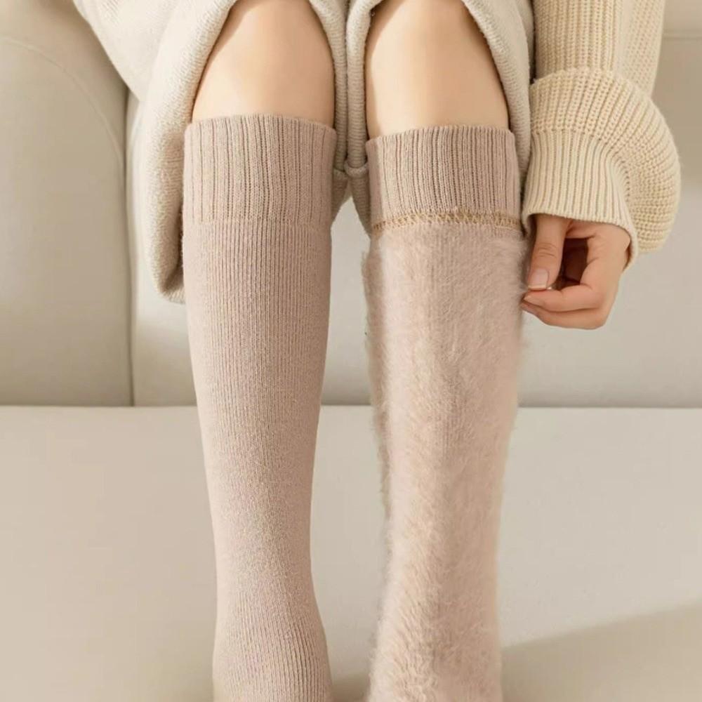 Chaussettes d'hiver épaisses en coton polyester pour mollets, chaussettes éponge, chaussettes de nuit, réchauffeur d'hiver
