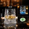 360 Rotating Seven Color Luminous Rotating Whiskey Glass Crystal High-end With Base Beer Glass Wine Glasses Bar Accessories