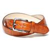 [COXSWAIN] Coxwain Men's Leather Belt, Light Brown, Crocodile Embossed, 30mm Width, Made In Japan, CW20210-34