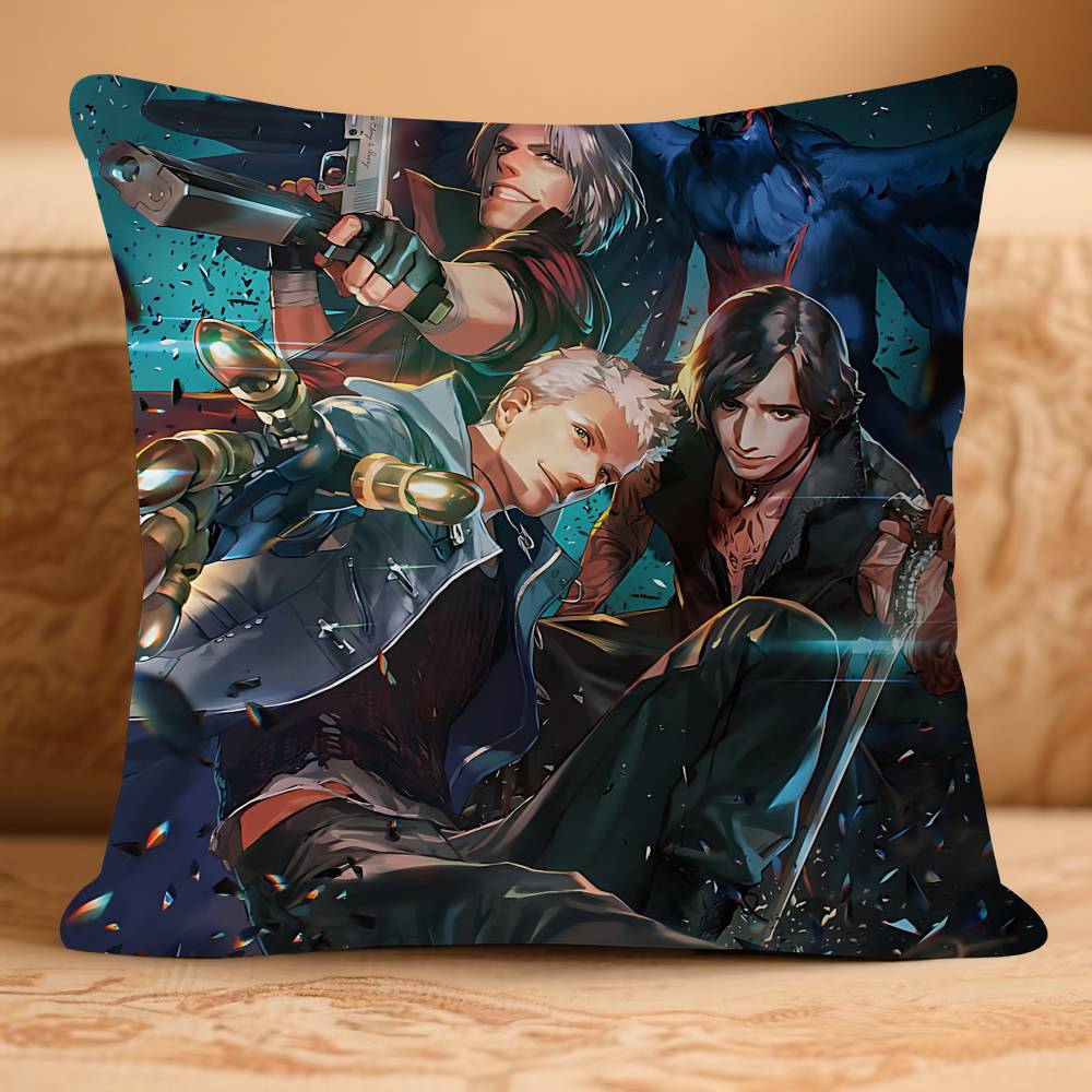 D-Devil May CryS Pillow Case Removable Washable Cushion Cover – All-Season Soft Linen