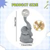 Garden Statue with Solar Light Animal Sculpture Decorative Outdoor Decoration Elephant Figurine for