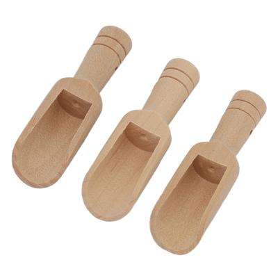 3 pièces Petite Cuillère à Sel de Bain Manche Rond Portable Cuillère à Épices Sel de Bain pour Sucre Épices