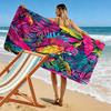Tropical Parrot Print Beach Towel, Large Soft Quick Dry Towel for Beach Camping Swimming