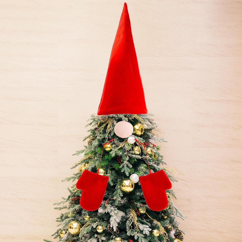 Santa Tree Topper Plush Seasonal Ornament Tree Hugger Christmas Ornament For Indoor Outdoor Party Gathering Winter Home Stage