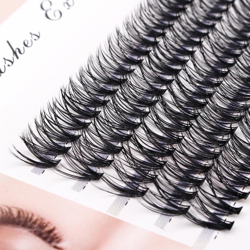 100pcs Heat Bonded Cluster Lashes Makeup Individual Cluster Eye Lashes Grafting Fake False Eyelashes