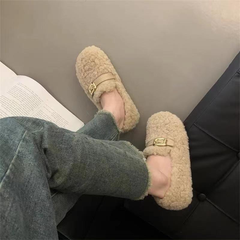 

Мода Новый Стиль Мода Женщины Круглый Носок Слипоны Женская Обувь Лоферы Мех Повседневные Кроссовки Осень Слипоны Платье Zapatos Mujer 40 абрикосовый