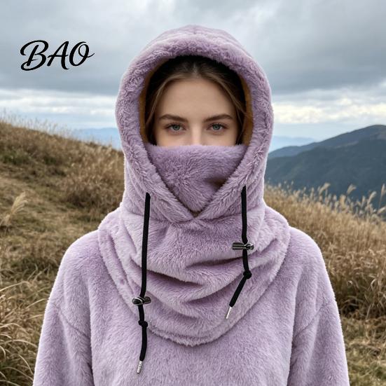 Thermal Mask for Skiing Balaclava Fleece Ski Mask, Winter Windproof Arctic Velvet Outdoor Sports Warm Hood Face Cover, Comfortable Neck Warmer Cycling