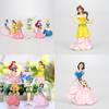 6pcs Disney Princess Figures Toy Set With Cinderella Aurora And Belle For Cake Decoration