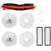 Replacement Parts Accessories Kit Main Brush Side Brushes HEPA Filters Mop Pads Compatible with Dreame Bot W10/W10 Pro Robtic Vacuum Cleaner