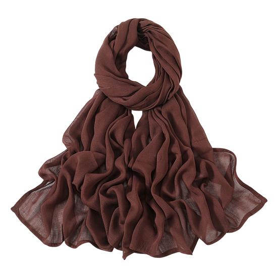 Women Scarf Solid Color Wide Edge Design Thin Scarf Breathable Shawl Versatile Head Wrap Stylish Accessory
