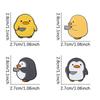 Cutie Killer Enamel Pins Chick Little Penguin Dagger Knife Brooches Lapel Badges Cartoon Fun Animal Jewelry Gift For Kids Friend