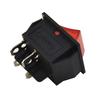10pcs Red Light 4 Pin DPST ON/OFF Rocker Switch KCD4 15A 250V / 20A 125V AC Power Control Switch For Electrical Instruments