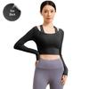 Nuodingxiu Cooling Mesh Yoga Sports Top with Built-in Bra