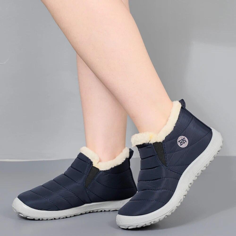 Winter Women Boots Waterproof Snow Boots Causal Ankel Boots Plus Size Women Warm Fur Cotton Plush Shoes