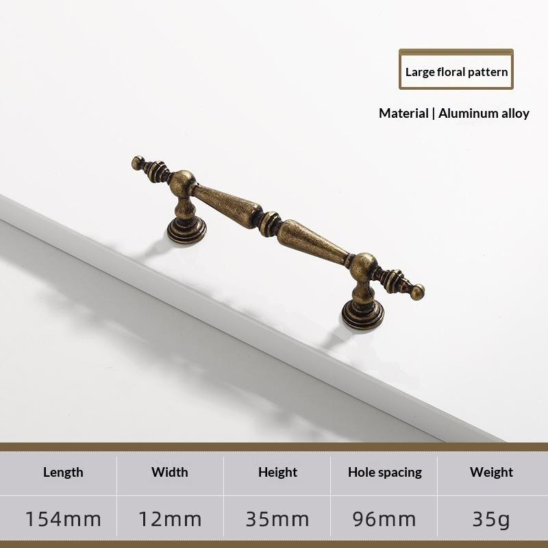Vintage And Minimalist Antique Nickel Color Copper Brown Furniture Handles Cabinets Drawers Wardrobes Door Handles