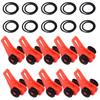 MUQZI Sports Accessory 10 Set Adjustable Fishing Rod Hook Keeper Rubber Rings Lure Bait Jig Holder