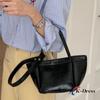 Dvojfarebná štvorcová mini taška obdĺžniková tote crossbody kožená telefónna strieborná taška cez rameno