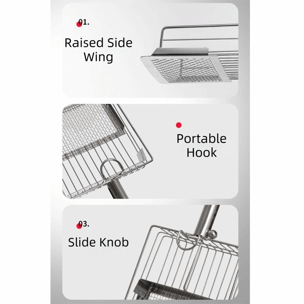 Stainless Steel Cat Litter Shovel Push-pull Design Pet Waste Picker Cat Poop Scooper  Pet Supplies