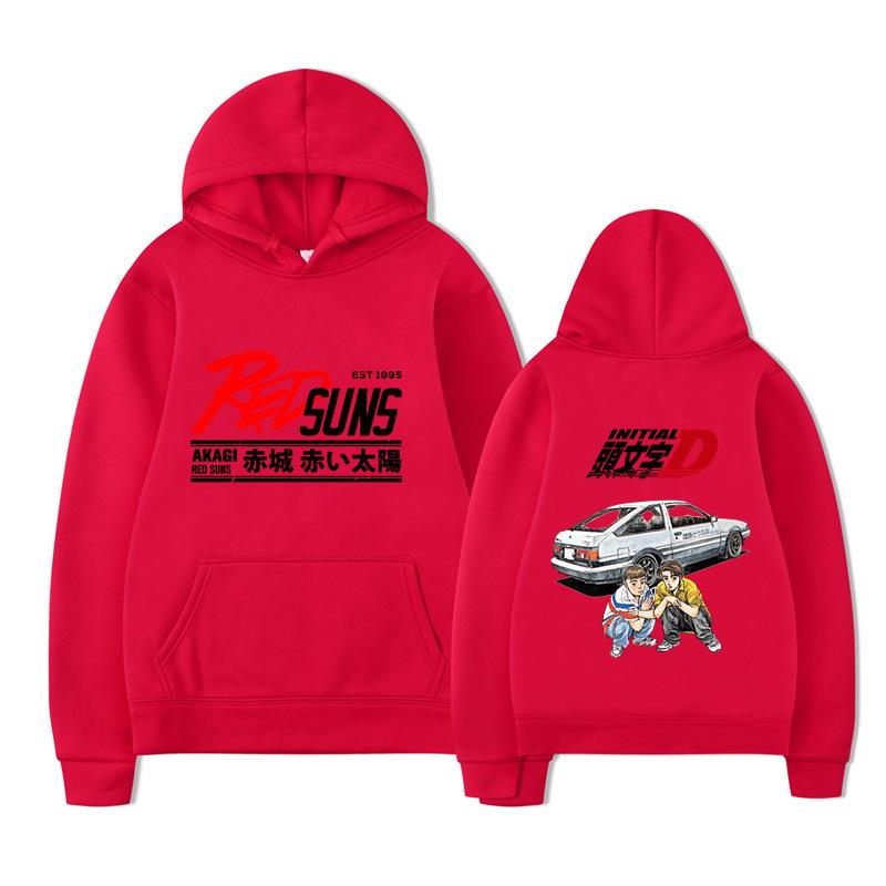 Anime Drift AE86 Initial D Graphic Hoodie Casual Goth Men Women Sweatshirt Fleece Oversized Couples Streetwear Hoodies