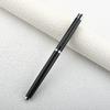 Luxury Black Fountain Pen Metal Trim Fine Nib Smooth Writing Pen for Business Office
