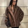 VAYLA Mink Fur Faux Fur Coat, Autumn/Winter Thick Mid-Length Suit Collar Eco-friendly Fur Coat