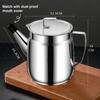Stainless Steel Oil Filter Container with Fine Mesh 1500/2000ml Heat-Resistant Kitchen Oil Jug for Frying Lard Grease Storage Rust-Proof