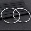 Exaggerated Rhinestone Hoop Earrings for Street Dance or Bridal Wear