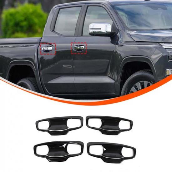 Glossy black Exterior Outer Door Bowl Trim For Mitsubishi L200 Triton 2024-2025